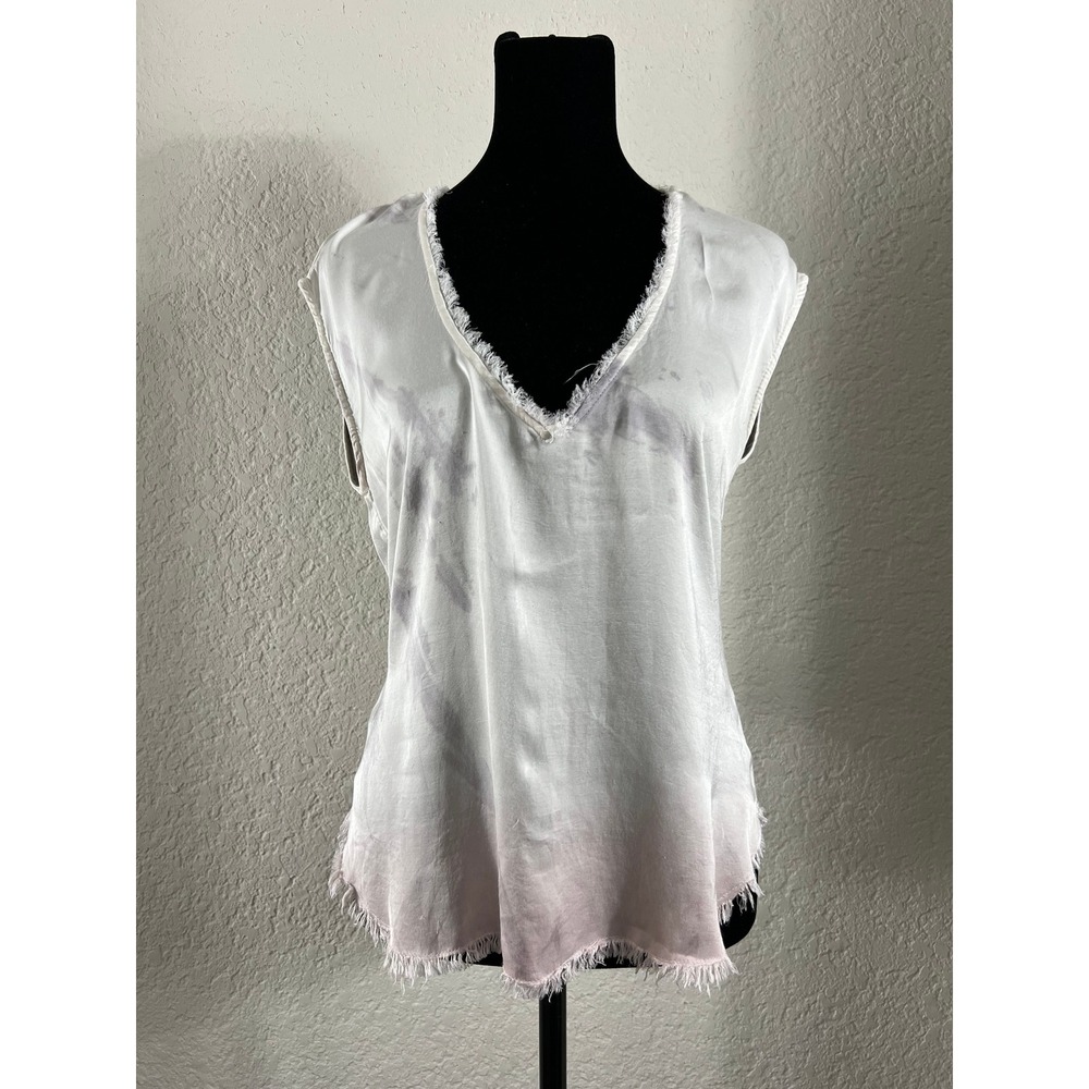 Olivaceous Frayed Satin Ombre Top Balletcore Fairycore Pastel Goth Drape